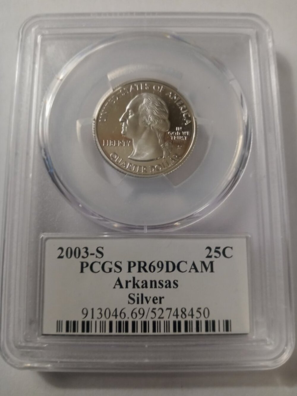 2003 S Arkansas Quarter PCGS PR69DCAM